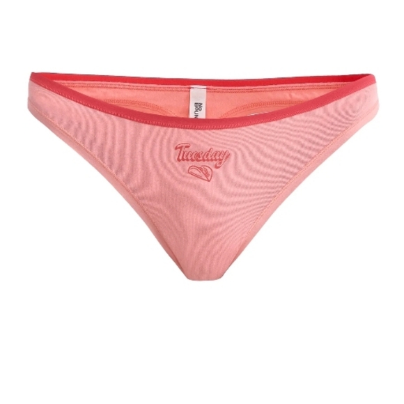 NO BOUNDARIES MID RISE THONG 7 PAIR DAYS OF THE WEEK PANTY SET - Picture 7 of 12